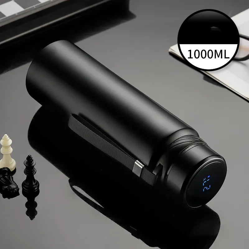 Sort Termoflaske 1000ml (FJERNLAGER 15-25 dages levering)