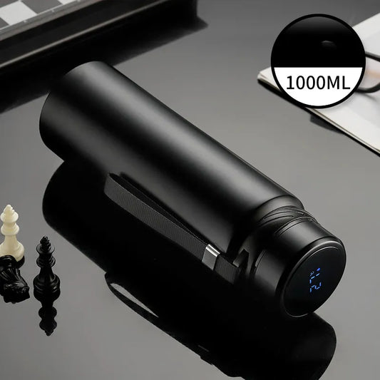 Sort Termoflaske 1000ml (FJERNLAGER 15-25 dages levering)
